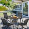 Costway 2 PCS Patio Rocking Chair Heavy-Duty Metal Rocker Outdoor Anti-Slip Black